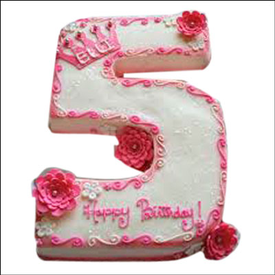 "Number 5 Vanilla cake - 3kgs - Click here to View more details about this Product